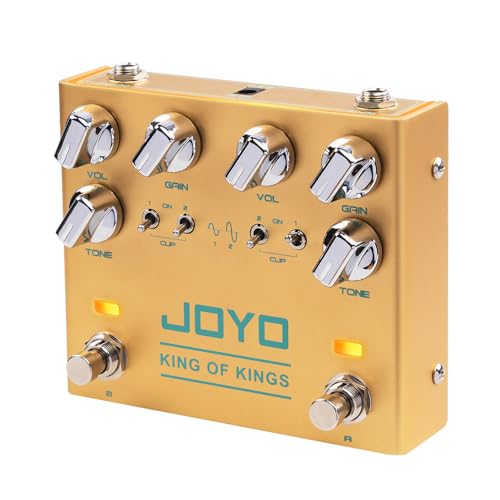 JOYO Pedal de efecto Overdrive de circuito analógico puro Dual Crunch con recorte independiente para guitarra eléctrica - True Bypass (King of Kings R-20)