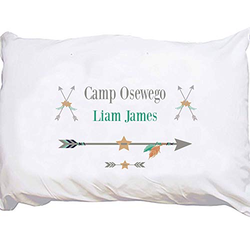 My Bambino Personalized Boy's Pillowcase for Toddlers Kid's Bedding (Boy's Camp)