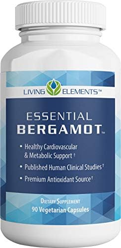 Essential Bergamot - Premium Citrus Bergamot Supplement Supporting Healthy Cholesterol, Blood Sugar and Blood Pressure Levels - 90 Vegetable Capsules