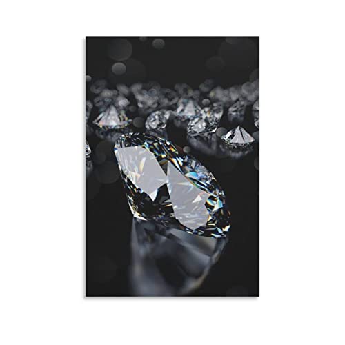 ESyem Posters Diamond Art Poster Modern Jewelry Poster Room Aesthetics Poster (3) Canvas Art Poster And Wall Art Picture Print Modern Family Bedroom Decor 12x18inch(30x45cm) Unframe-style