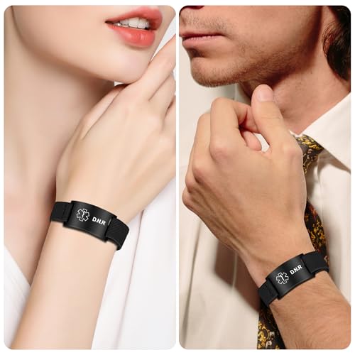Pulsera médica ajustable unisex para alerta médica miniatura 6