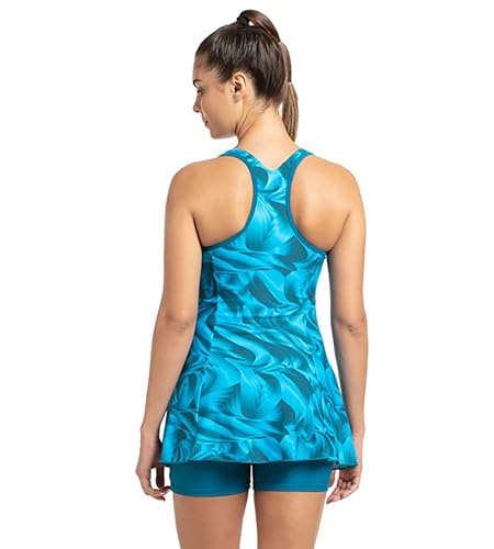 Image of Speedo Women's Swimdress with Boyleg | Swimming Costume Swimsuit | Chlorine Resistance | UPF 40+ Sun Protection | Removable Bra Pads