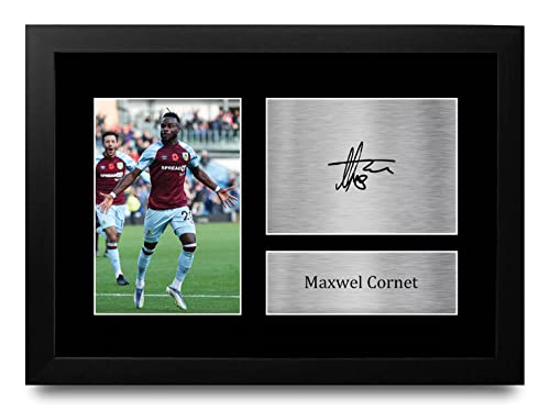 Photo Maxwell Cornet Burnley signée cadre A4 pour salon et bureau