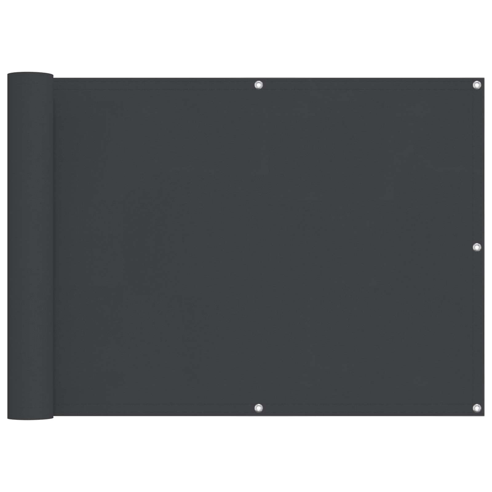 vidaXL Balcony Screen 75 x 200 cm Oxford Fabric Rectangular Black — image 1