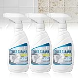 Tile Grout Cleaner Sprayer, 2024 Fugenreiniger Extra Stark Tiles Cleaner Tile Cleaner Spray Geeignet zum Entfernen von Schmutz aus Küche Badezimmerwaschbecken Fliesenwänden (3PCS, 100ML)