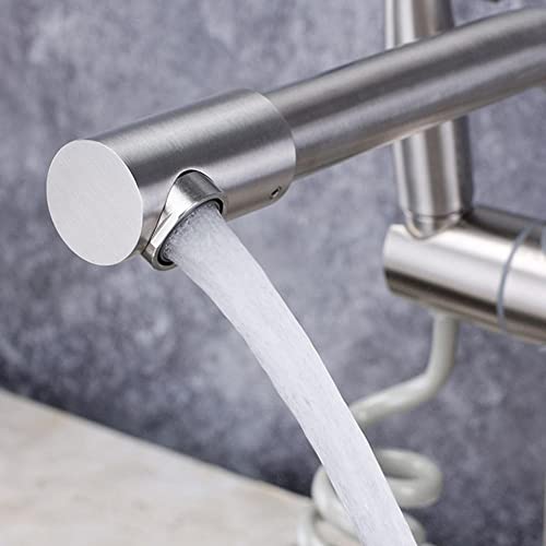 Robinet de cuisine eau chaude et froide pliable idéal pour évier devant une fenêtre