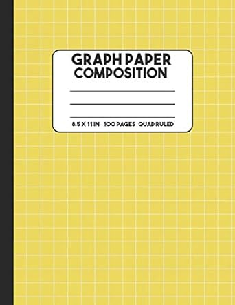 Amazon.com: Graph Paper Composition: Yellow Quad Graph Paper Notebook ...