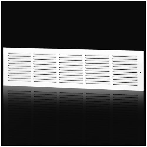 30'Wx6'H Duct Opening Return Air Grille,Air Return Vent Cover Grill for Sidewall and Ceiling,Solid Steel AC Vent Cover HVAC Cold Air Intake Grille Without Filter House,Outer Dimension:31.75WX7.75'H