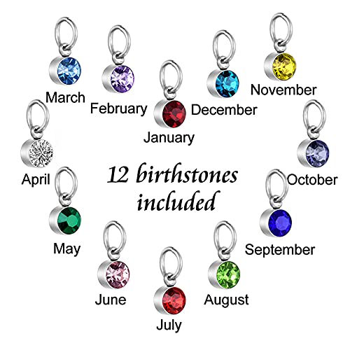 Dletay Heart Urn Necklace for Human Ashes Cremation Jewelry with 12 Birthstones Cremation Necklace for Ashes4