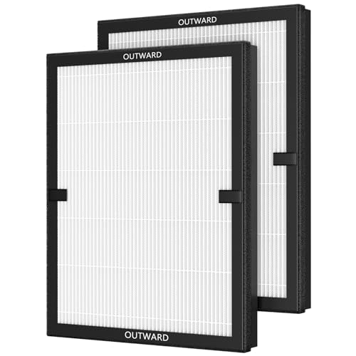 2 Pack E-200 HEPA Air Filter Compatible with LUNINO E-200 Air Purifier Filter Replacement 3 Stage Strong and Efficient Filtration For LUNINO Home Large Room up to 1740sq.ft