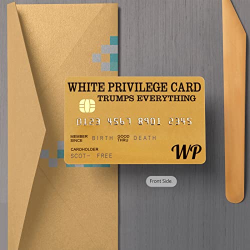 12PCS White Privilege Cards Trumps Everything Wallet Inspirational Cards, Gold Privilege Card for Men Women (12PCS, Golden)2