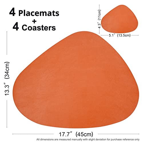 Set de table imperméable en PU double face pour éliminer les corvées de nappe