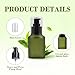 60ml/2OZ Refillable Glass Pump Bottle Frosted Green Cosmetic Makeup Emulsion Toiletries Cream Lotion Pump Bottle Portable Dispenser Container