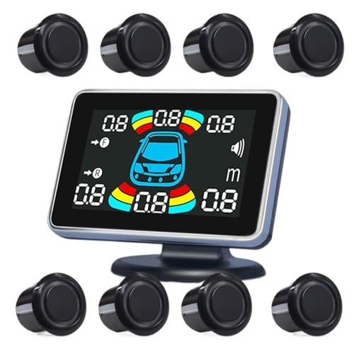 Kit d'assistance de stationnement pour voiture avec 8 capteurs et détecteur automatique