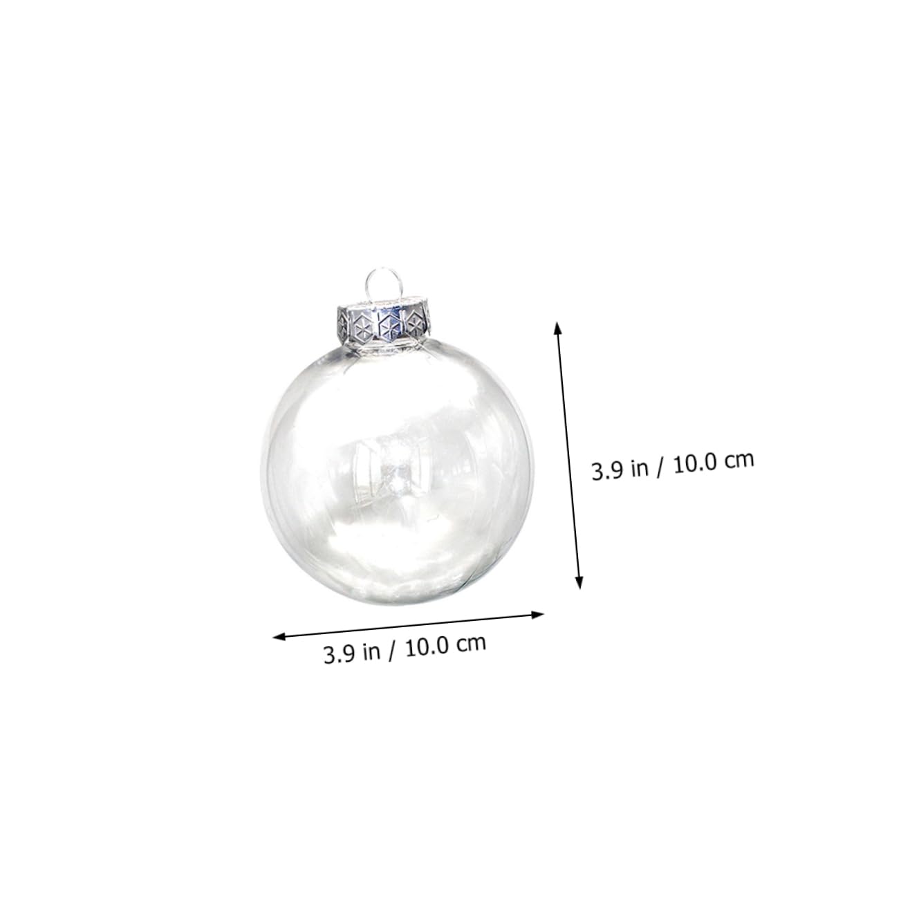 Cabilock 20piezas Bola Colgante Decorativa Transparente de Navidad de Adorno para Árbol de Navidad Decoración Colgante para Fiestas de Invierno