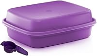 Tupperware Large Season Serve Marinating Container with Mini Sifter - Purple Purlicious, Leak-Proof 1.9L Design