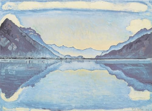 Toile Lac de Thoune Ferdinand Hodler affiche paysage peinture