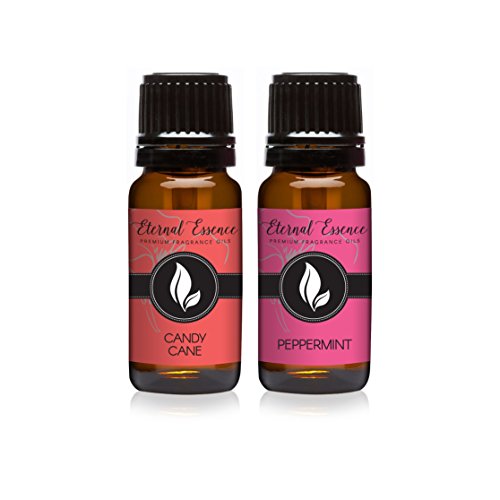 Image of Eternal Essence Oils 2 Pack 10ml Premium Fragrance Oil - Candy Cane & Peppermint - for Candle, Soap Making, Aromatherapy, Diffusers, Home Care, & Humidifiers