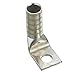 Panduit LCB250-78F-X Code Conductor Lug, One Hole, Long Barrel, 90 Degree Angle, 250kcmil Copper Conductor Size, 7/8" Stud Hole Size, Yellow Color Code, 1-11/16" Wire Strip Length, 0.12" Tongue Thickness, 1.25" Tongue Width, 1.61" Neck Length, 2.49" Overall Length