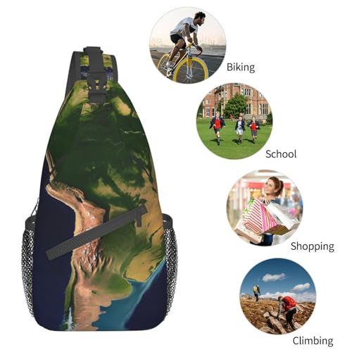 Bolso tipo Sling Bandolera Unisex South America miniatura 6