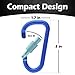 Gold lion gear Aluminum Carabiner w/Lock - 3 Inch | D Shape Heavy Duty Buckle Carabiner Clips | Small Carabiner Clip (10 Pk Multicolor Carabiners)