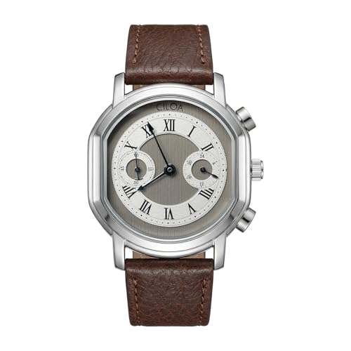 CILOA Mens Watches Leather Watch Analog Watch for Men Luxury Fashion Business Casual 30M Waterproof Men's Wrist Watches(Grey)