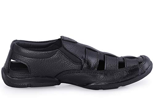 Image of Lazard Khadim's Men Black Casual Slip-On Sandal - UK 7