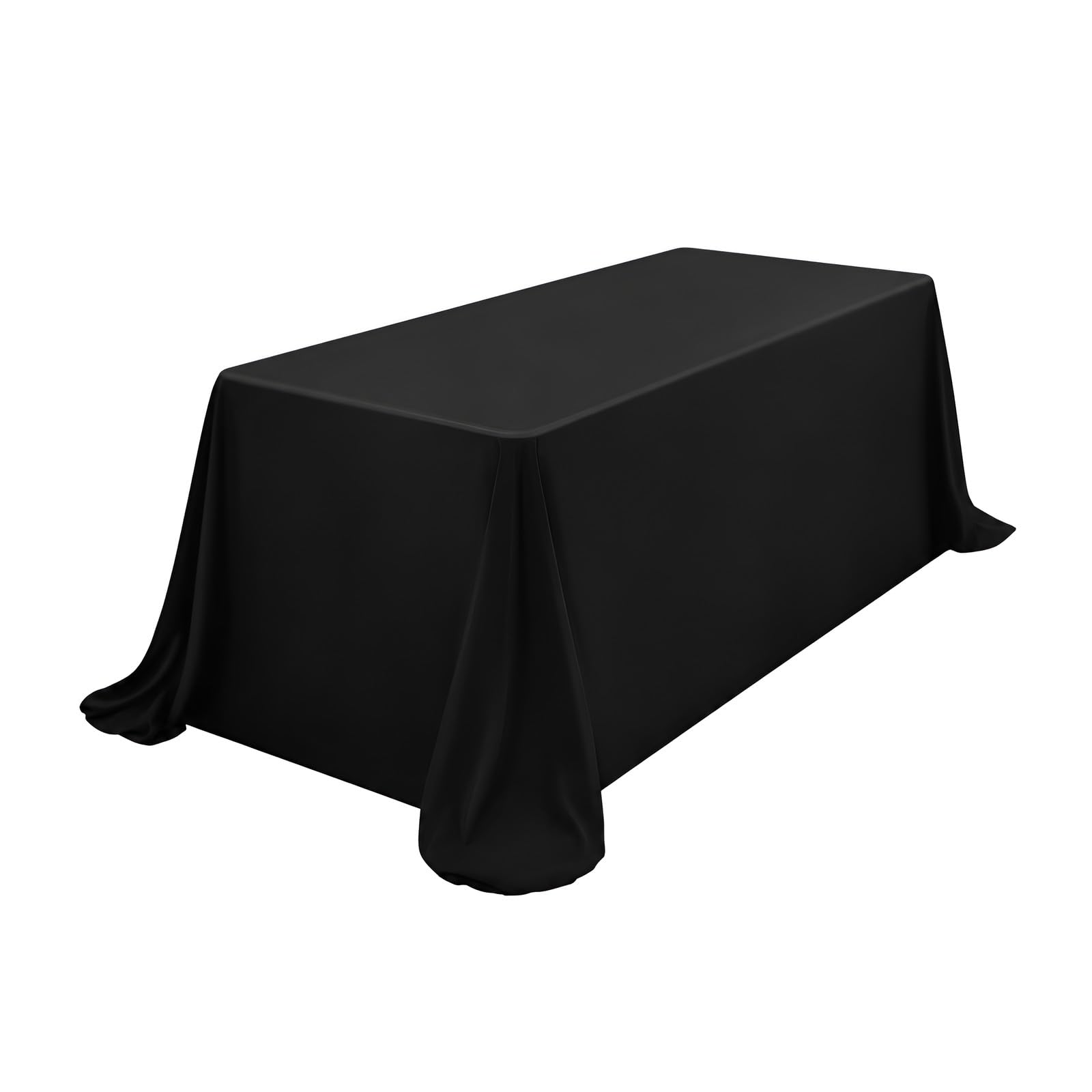FXKS 1 Pack Black Tablecloth for Rectangle Table 229 x 396 cm
