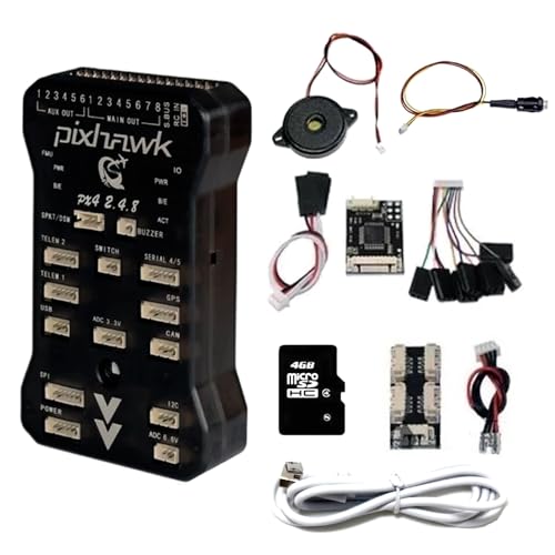 Pixhawk PX4 PIX 2.4.8 32 Bit Flight Controller with I2C Splitter Expand Module Buzzer Safety Switch 4GB SD Card PPM Module for FPV Quadcopter Multirotor Drone Fixed Wing RC Car RC Boat Robot