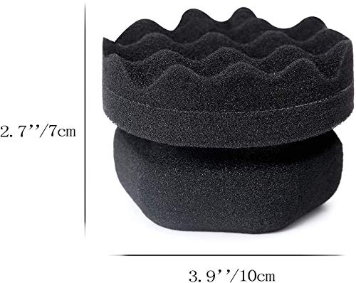 O3 The East Sun Tire Dressing Shine Applicator(Pack of 4), Round Grip Deeper Wave Design to Reach Trim Makes Detailing Tires Easier - Durable, Washable, and Reusable
