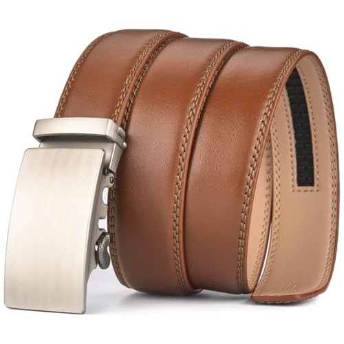 Men’s Leather Belt for 2025 Vintage Style Automatic Buckle Strap for Jeans Luxury Waist Belt4