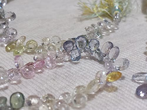 Saphir d'Umba en perles poires facettées pour créer un bijou personnalisé à offrir