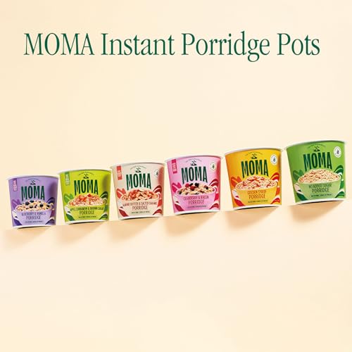 MOMA Instant Porridge Pots ALMOND BUTTER & SALTED CARAMEL - 55g Pot - Breakfast Jumbo Oat - Dairy Free, Gluten Free, Vegan, High in Fibre, Source of Protein, Rich in Vitamin B6 - Made in UK - Image 8