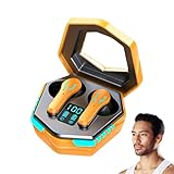 Wasserdichter kabelloser Kopfhörer - Kabelloses Headset mit Geräuschunterdrückung LED-Stromversorgungsanzeige - In-Ear-Stereokopfhörer mit Ladekoffer; 8 Stunden Betriebszeit Headset