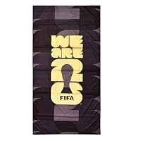 Official 2026 FIFA World Cup Emblem Black Towel – 30x60 Inch Velvet Soft, Durable Men’s & Women’s Towel – Machine Washable – Designed for the Pool, Gym, Beach, Lake or Everyday Use