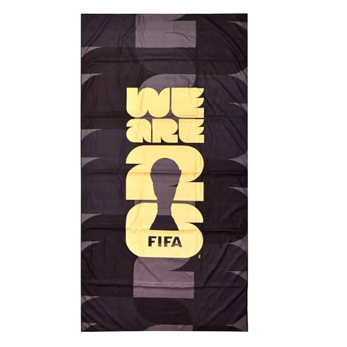 Official 2026 FIFA World Cup Emblem Black Towel – 30x60 Inch Velvet Soft, Durable Men’s & Women’s Towel – Machine Washable – Designed for the Pool, Gym, Beach, Lake or Everyday Use