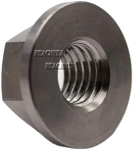 M12 Titanium DIN 6923 Coarse Or Fine Thread 1.25mm 1.50mm 1.75mm Hex Flange Nut - (Size: M12x1.25mm 1pc)