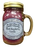 Our Own Candle Company Black Raspberry Vanilla Scented 13 Ounce Mason Jar Candle Company
