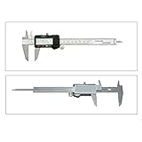 Calibre digital de logei® Digital A-12, medidor de profundidad neumático digital Caliper, de acero inoxidable, 0 – 150 mm