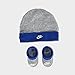 Nike Hat Bodysuit Bootie Set (Infant) Dark Grey