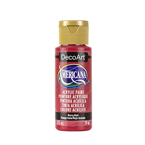 Image of DecoArt Americana Acrylic Paint, 2-Ounce, Berry Red
