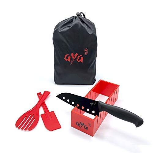 Sushi Making Kit - Original AYA Sushi Maker Deluxe - Online Video Tutorials Complete with Sushi Knife 11 Piece Sushi Set - Easy and Fun - Sushi Rolls
