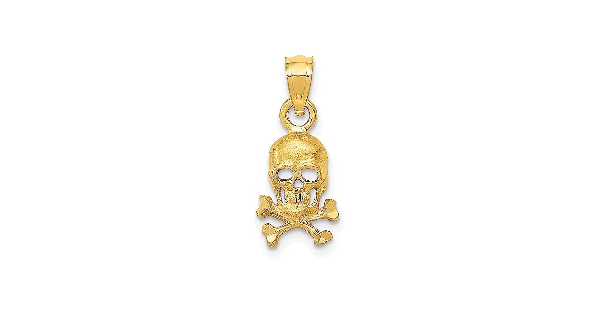 Amazon.com: Jay Seiler 14K Skull and Cross Bones Pendant, 14