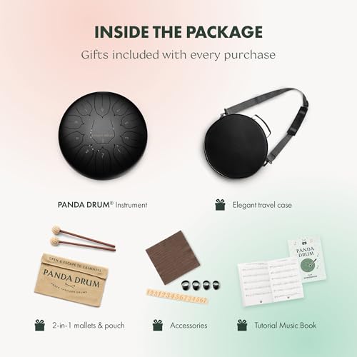 Set de 2 Steel Tongue Drums Panda Drum 432 Hz miniatura 7