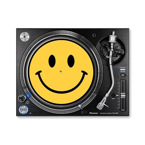 Tapis de feutrine Smiley Face pour platine vinyle | Sublimez votre salon et vos écoutes vintage