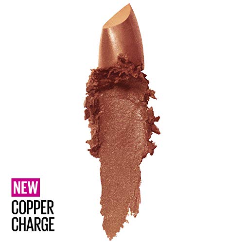 Maybelline Color Sensational Lipstick, Lip Makeup, Cream Finish, Hydrating Lipstick, Nude, Pink, Red, Plum Lip Color, Copper Charge, 0.15 Oz; (Packaging May Vary) #TOP1