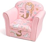 LDAILY Kids Sofa, Children's Sofa with Cute Pattern, Toddler Furniture Armrest Chair, Baby Sofa Chai