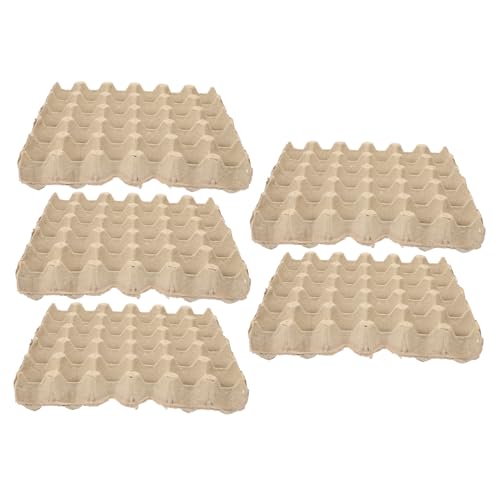 Garneck 5 pezzi Porta Uova in Cartone Pulp Posti Contenitore Uova Multi Scomparti Resistente e Riutilizzabile Protezione Antiurto per Frigorifero e Campeggio Adatto Tutte le Dimensioni