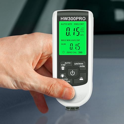 Medidor Digital de Espesor de Pintura - Medidor de Grosor de Recubrimiento de Alta Precisión para Automóvil e Industrial (Blanco) miniatura 1