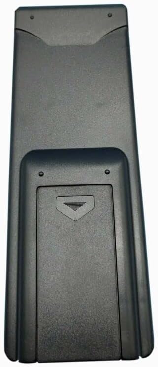 Back view of the remote control showing the battery compartment